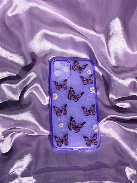 Purple Butterfly Phone Case Etsy