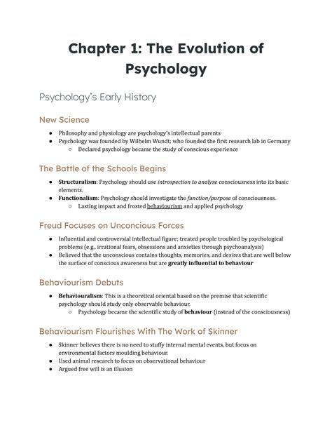 Psyc 1001 Quiz 1 Chapter 1 Review Chapter 1 The Evolution Of