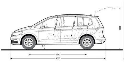 VW Touran II 2025 Abmessungen Technische Daten Länge Breite