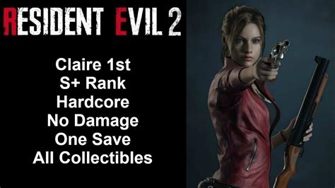 Resident Evil Remake Claire St S Rank Hardcore No Damage