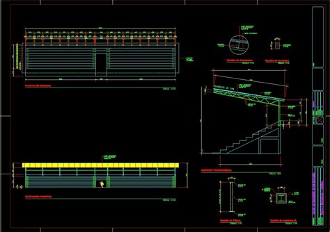 Stadium Grandstand Roof Dwg Block For Autocad • Designs Cad