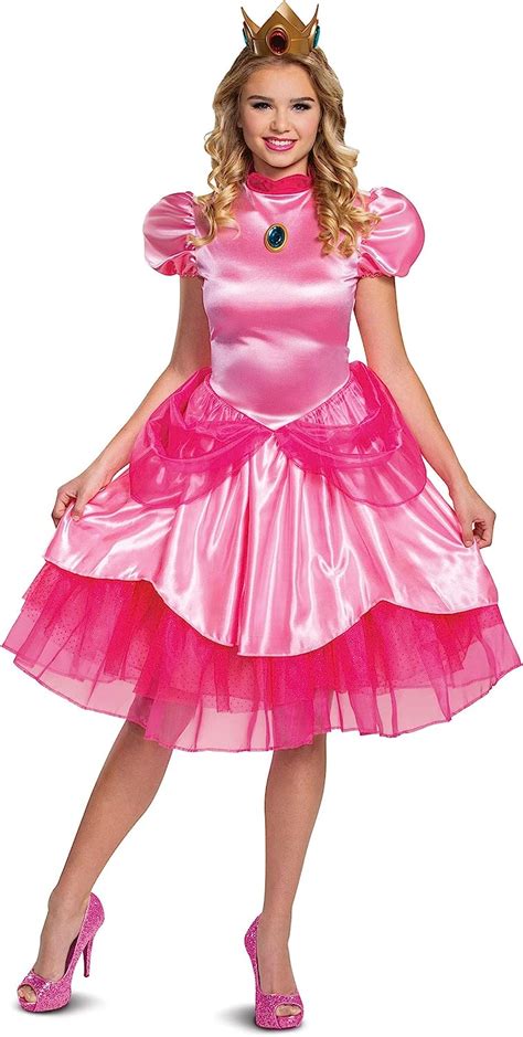 Disguise Womens Princess Peach Costume Official Nintendo Super Mario