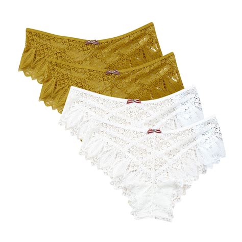 Kmdttou Women S Plus Size Underwear Sexy Lace High Cut Panties Comfort Bikini Panty Stretch