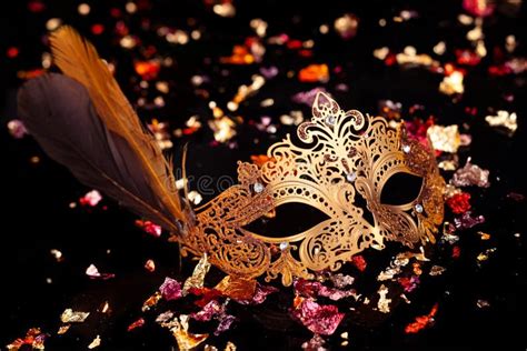 Gold Carnival Mask Stock Image Image Of Festival Gold 85364257