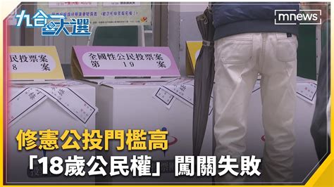 修憲公投門檻高 「18歲公民權」闖關失敗｜鏡新聞 Yahoo奇摩汽車機車