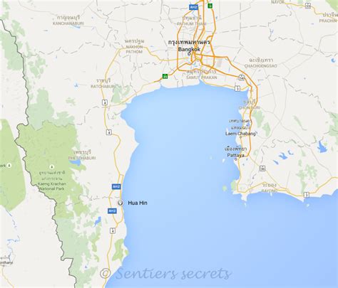 Map Of Hua Hin Thailand