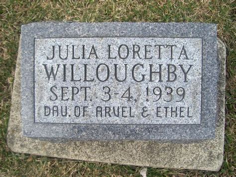 Julia Loretta Willoughby 1939 1939 Mémorial Find a Grave