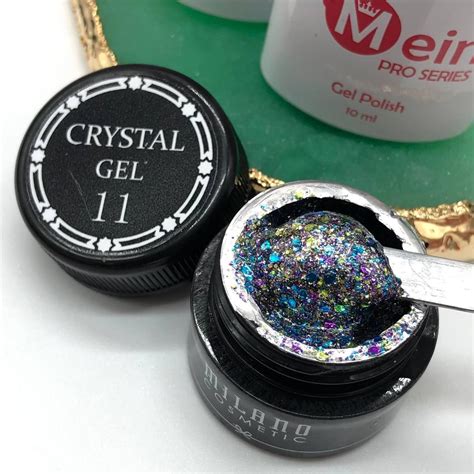 Купить Декоративный гель-глиттер для дизайна ногтей Crystal Gel Milano ...