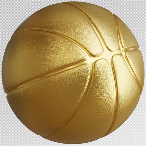 Premium Psd D Render Of Basketball Ball With Golden Shiny