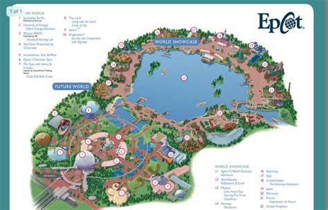 Epcot Theme Park Map