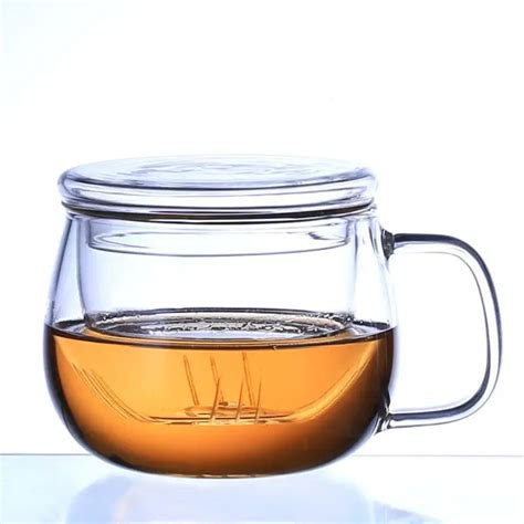 Filter Tea Mug Water Coffee Milk Cups With Tea Infuser Transparent