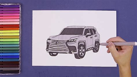 How To Draw Lexus Lx Suv Youtube