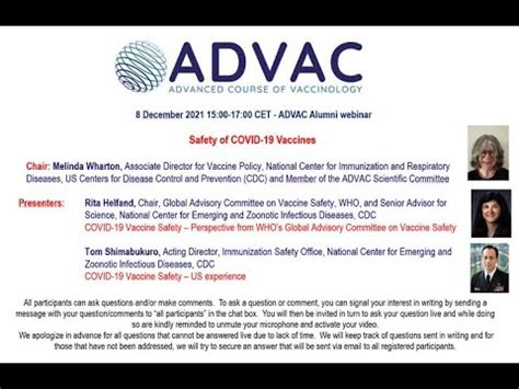 ADVAC Alumni Webinar 8 December 2021 Safety Of COVID 19 Vaccines