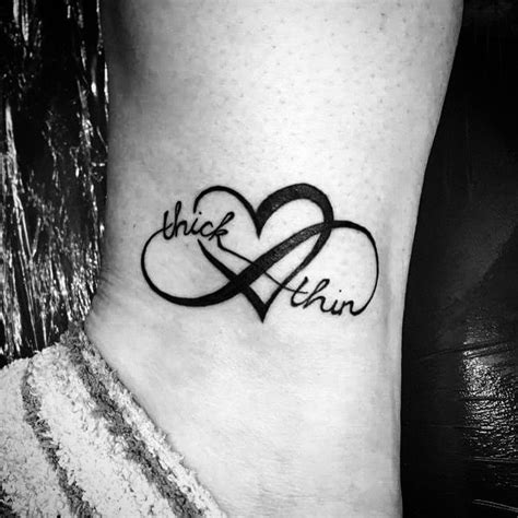 Through Thick And Thin Infinity Heart Infinity Tattoo Designs