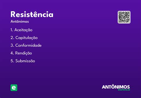 Significado Da Palavra Resistência - Resistência - Significado e Sinônimo - escreva.ai