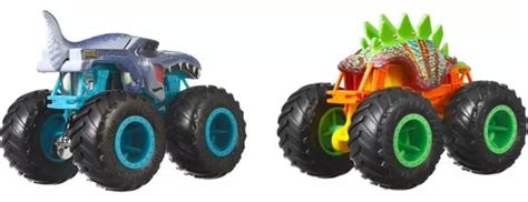 Hot Wheels Monster Trucks Escala 1 64 2 Paquetes 2 Camiones De Juguete Con Ruedas Gigantes