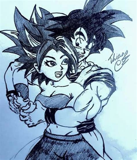 Goku X Caulifla Personajes De Dragon Ball Ninja Dibujo Personajes