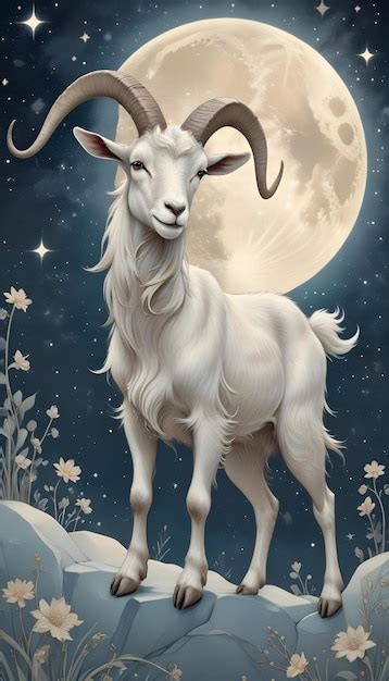 Chinese Zodiac Sign Goat Premium AI Generated Image