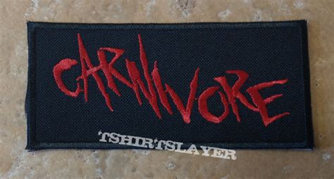 CARNIVORE Logo 90x45mm embroidered | TShirtSlayer TShirt and BattleJacket Gallery