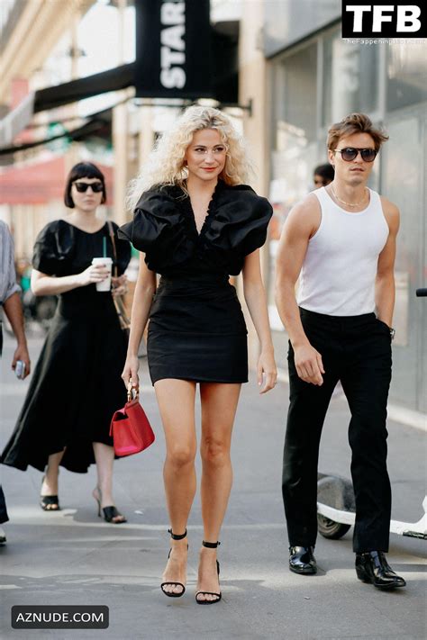 Pixie Lott Sexy Seen Flaunting Her Hot Legs At The Schiaparelli Haute Couture Show In Paris AZNude