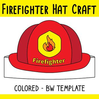 Firefighter Hat Craft Fire Safety Week Headband Crown Paper Craft