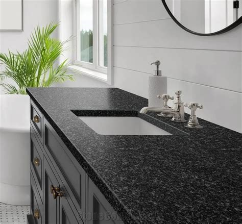 Nari Black Granite Bathroom Countertop From Belgium