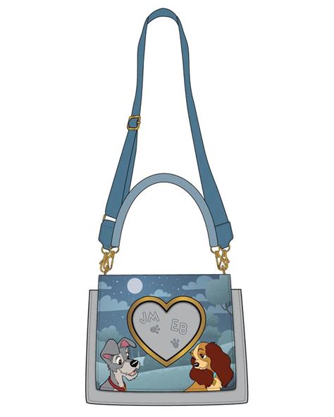 Loungefly Disney Lady And The Tramp Paw Prints Crossbody Bag