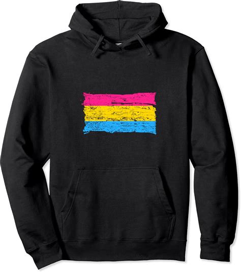 Pansexual Flag Gay Pride Pan Colors Pansexuality Pullover Hoodie Clothing Shoes