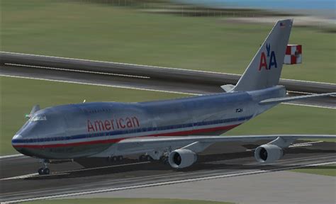 Rpfsx 747 American Airlines Laviation Les Simulateur De Vols