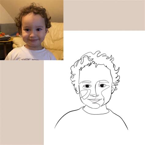 fine  baby face outline tattoo