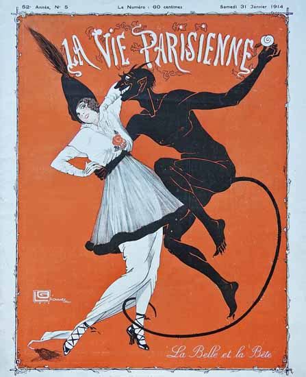 La Vie Parisienne 1914 La Belle Et La Bete Sex Appeal Mad Men Art Vintage Ad Art Collection