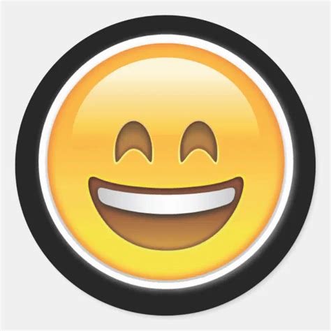 Happy Big Smile Emoji Stickers Zazzle