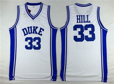 Mens Duke Blue Devils 33 Grant Hill White College Basketball Swingman