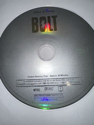 Bolt Dvd 2009 Disc Only 786936790290 Ebay