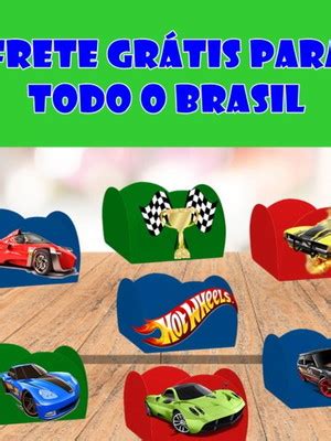 Forminha Topper De Doce Hot Wheels Elo