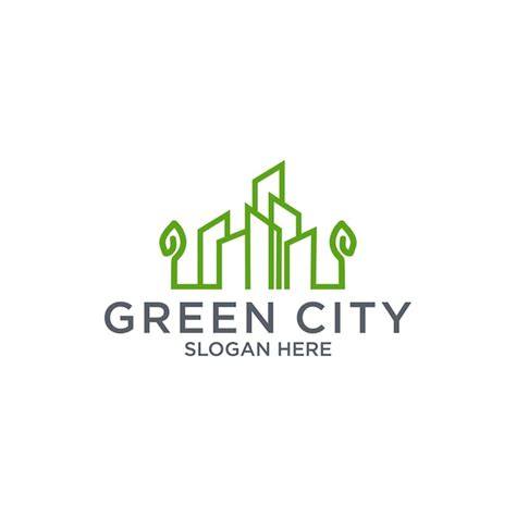 Premium Vector Green City Logo Design Template