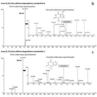 Tandem mass spectrometry analysis of the metabolites generated during... | Download Scientific ...