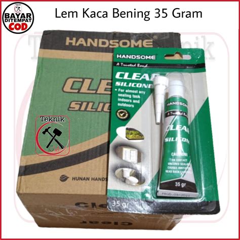 Lem Kaca Silicone Clear Bening 35 Gram Black Hitam 35 Gram Merah