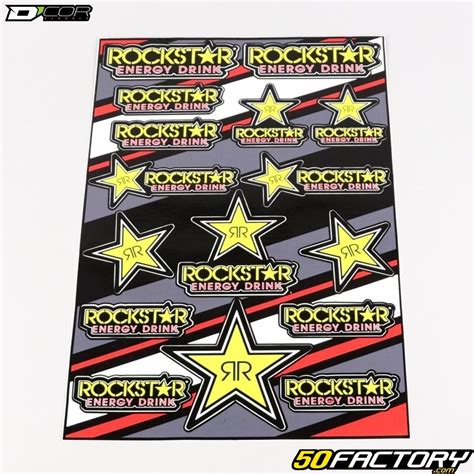 Stickers Rockstar Energy MX 30 5x46 cm planche D Cor Équipement mo