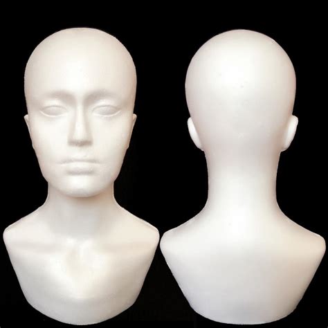 Polystyrene Foam Male Display Mannequin Head Dummy Wigs Hat Scarf Stand