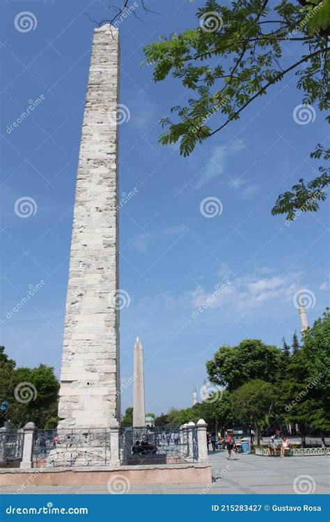 Obelisk Of Theodosius Dikilitas With Hieroglyphs In Sultanahmet