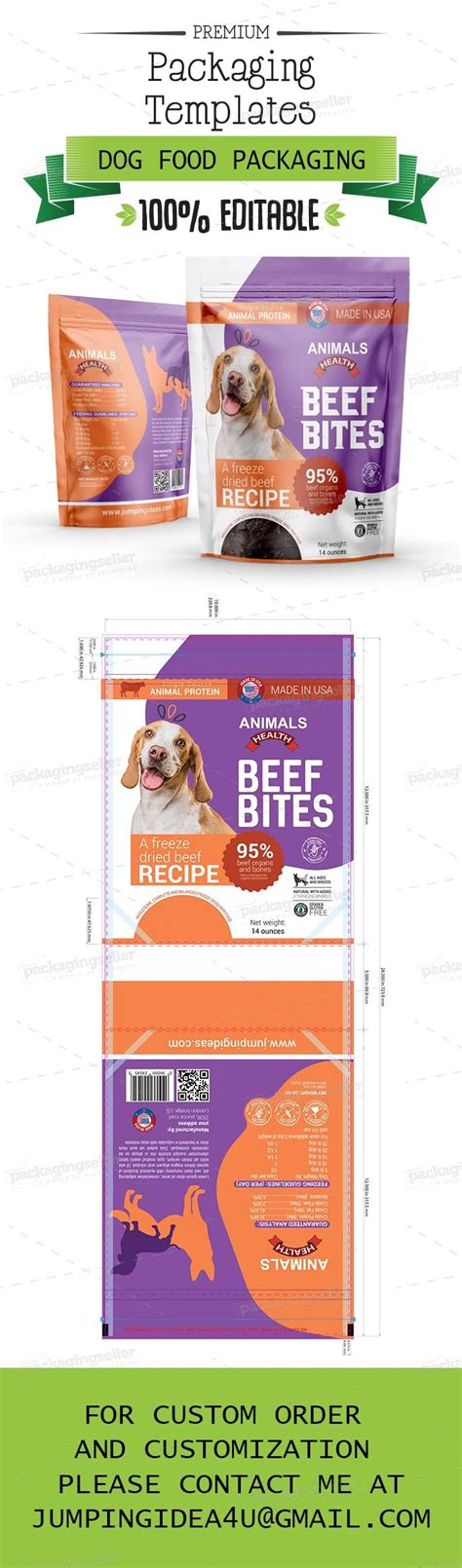 Dog Food Packaging Design Template Packaging Seller