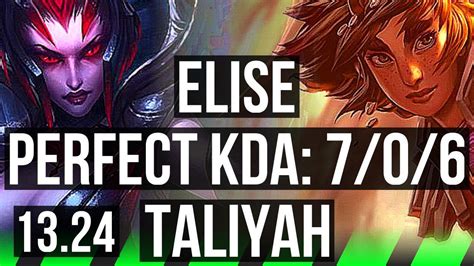 Elise Vs Taliyah Jng 706 65 Winrate Godlike Kr Diamond 13