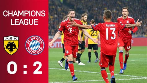 AEK Athens vs FC Bayern München 0 2 Highlights Champions League