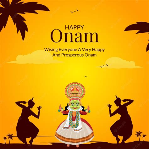 Premium Vector Happy Onam Festival Celebration Banner Design Template