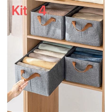 Kit 4 Organizador De Calça Jeans Organizador De Guarda Roupa Arrumados