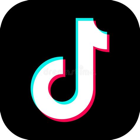 Logo Tiktok Logotipo Icona Realistica Dei Social Media Modello Di