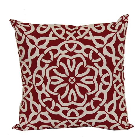 Garden Treasures Red Multicolor Geometric And Geometric Square Throw