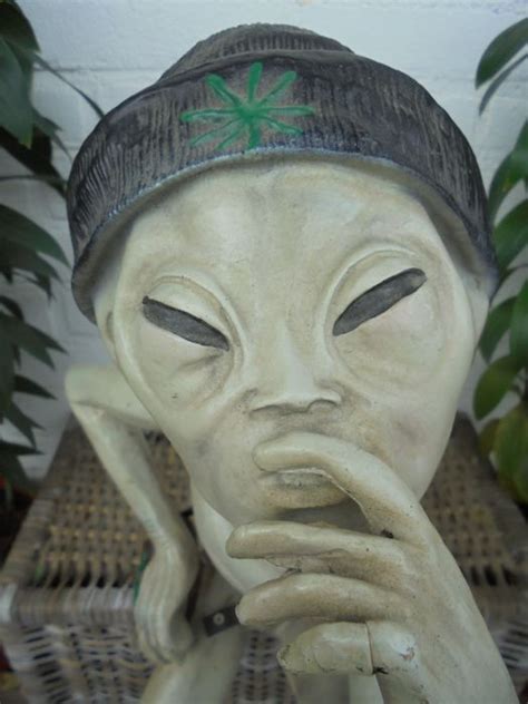 Sitting Grey Alien Statue Figurine Smoking A Joint Catawiki