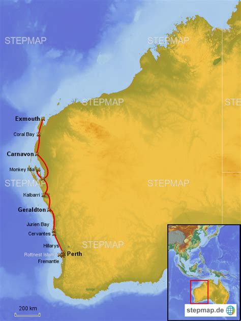 Stepmap Westaustralien Landkarte F R Australien